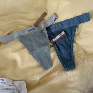 SKIMS Blue and Gray Thong Panties Intimates
